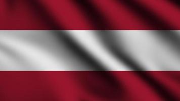 3D-Österreich-Flagge weht im Wind foto