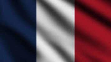 Frankreich-Flagge weht im Wind mit 3D-Hintergrund foto