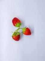 Erdbeeren auf einem weißen Hintergrund foto