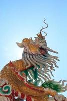 Stuck Drachen ist ein Chinesisch Skulptur und ist ein mythisch Kreatur Das ist populär gebaut im Chinesisch Tempel und Schreine. es ist ein zart Kunst erstellt durch erfahren Handwerker. foto