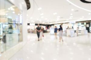 abstrakt defokussiertes Einkaufszentrum Interieur foto