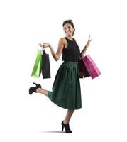 glücklich Shopaholic Frau foto