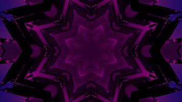 3D-Illustration von geometrischen violetten Sternmustern foto