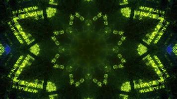 3D-Illustration des abstrakten Hintergrunds des Kaleidoskops foto