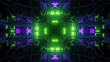 futuristische Neonbeleuchtungsmuster 3d Illustration
