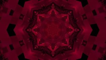 3d Illustration des symmetrischen Fuchsia-Kaleidoskophintergrunds foto