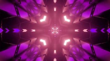 Kaleidoskopmuster mit futuristischen geometrischen Figuren in der 3D-Illustration foto