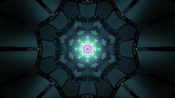 Abstraktion der geometrischen Verzierung im Labyrinth in der 3D-Illustration foto