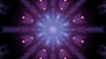 futuristische runde Passage mit Neonlichtern 3d Illustration foto