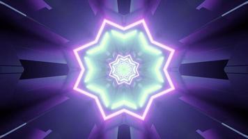 glühende kaleidoskopsternförmige Verzierungs 3d Illustration