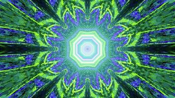 glühende Kaleidoskop-Neonverzierungs-3D-Illustration foto
