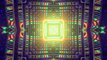 abstraktes buntes mehrstufiges Labyrinth in der 3D-Illustration foto