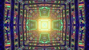3D-Illustration des grafischen abstrakten Musters im dunklen Labyrinth