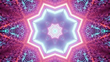 sternförmiges Muster mit Lichtreflexionen 3d Illustration foto