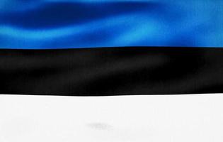 estnische flagge - realistische wehende stoffflagge foto