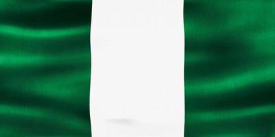 3D-Darstellung einer Nigeria-Flagge - realistische wehende Stoffflagge foto