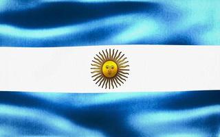 argentinische flagge - realistische wehende stoffflagge foto