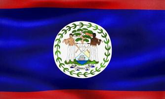 belize-flagge - realistische wehende stoffflagge foto