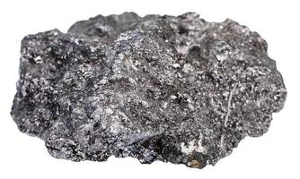 Kieselstein von Graphit Mineral Stein isoliert foto