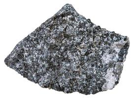 Amphibolit Mineral isoliert auf Weiß Hintergrund foto