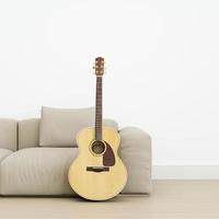 3d Rendern klassisch Gitarre im Leben Zimmer, klassisch Gitarre Leani foto