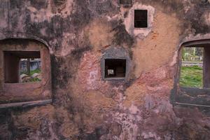 historisch idrakpur Fort Mauer Textur Hintergrund Munshigonj-Bangladesch foto