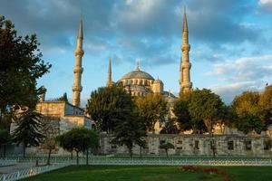 Blau Moschee beim Sonnenaufgang, Istanbul, Truthahn foto