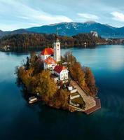 schön Insel im Slowenien oben Aussicht foto