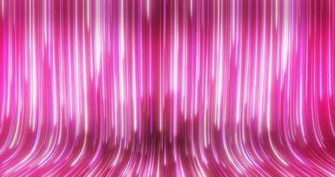 abstrakt mehrfarbig Linien Energie magisch glühend fallen auf ein gebogen abstrakt Rosa Hintergrund foto