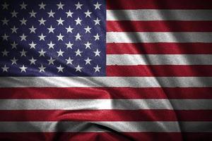 glatt Kurve amerikanisch Flagge winken im das Wind verwenden wie Erinnerung Konzepte foto