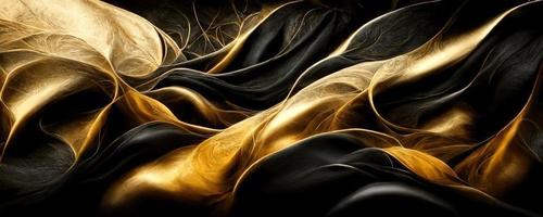 golden mit schwarz abstrakt Hintergrund. Metall Hintergrund Illustration foto