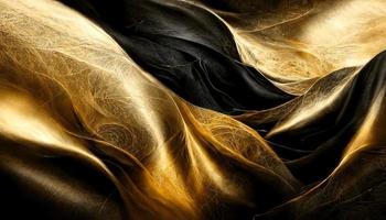 golden mit schwarz abstrakt Hintergrund. Metall Hintergrund Illustration foto