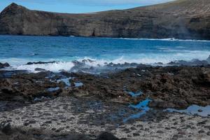 Küste von agaete auf das Insel von gran Canaria im das atlantisch Ozean. foto