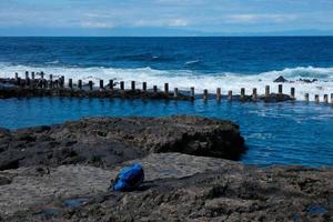 Schwimmen Pools von agaete auf das Insel von gran Canaria im das atlantisch Ozean. foto