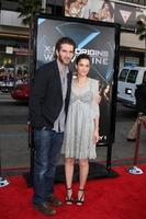 David benioff Ehefrau Amanda peet ankommen beim das xmen Herkunft Vielfraß Screening beim graumans Chinesisch Theater im los Engel ca. auf April 28 20092009 foto