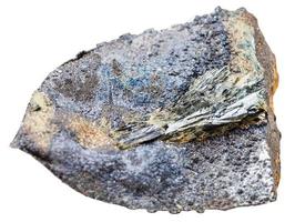 Vivianit Kristalle im Fossil Stein Schale isoliert foto