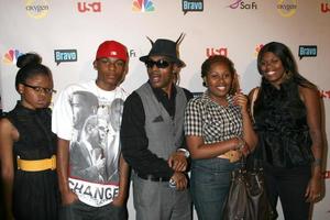 coolio Familie ankommen beim das nbc tca Party beim das Beverly Hilton Hotel im Beverly Hügel ca. im Juli 20 20082008 foto