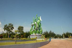 sur und Junge Statuen im Suroboyo Park, Taman suroboyo, surabaya foto