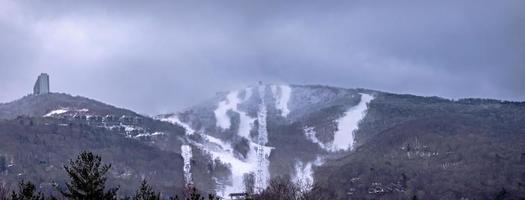 Skifahren beim das Norden Carolina Skifahren Resort im Februar foto