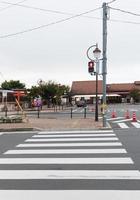 Signal Licht über das Straße foto