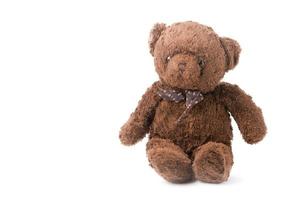 süß braun Teddy Bär isoliert foto