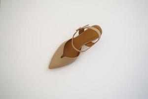 elegant Leder Frau Schuh ein Stil Schuhwerk Konzept foto
