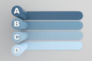 Perspektive Infografik Säulen mit Schatten. Präsentation Vorlage. 5 Schritt Optionen. Diagramm Konzept foto