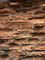 unvollendet rot Backstein Mauer foto