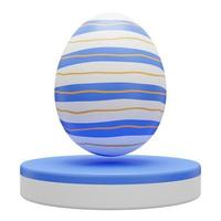 blaues ei podium ostern 3d illustration foto