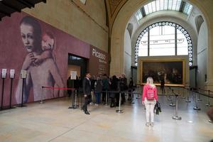 paris, frankreich - 5. oktober 2018 - ausstellung von pablo picasso im orsay museum foto