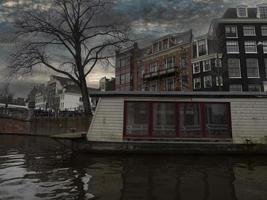 Amsterdam alt Häuser Aussicht von Kanäle foto