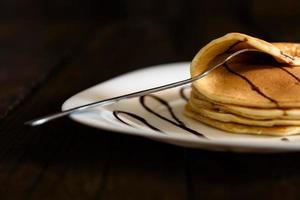 Pfannkuchen mit Cappuccino foto