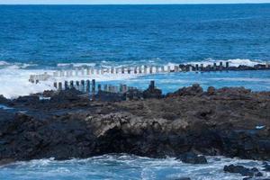 Schwimmen Pools von agaete auf das Insel von gran Canaria im das atlantisch Ozean. foto