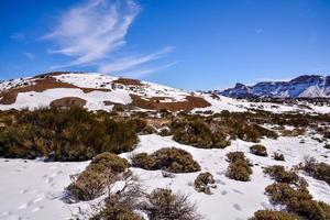 schneebedeckte Berglandschaft foto